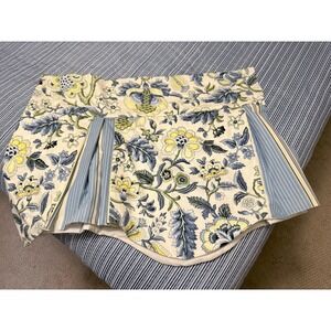 Waverly Imperial Dress Palampore Blue Yellow Floral Window Valance